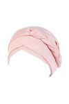 KPPONG Femmes Turban Foulard Tresse Head Wrap Couvre-Cheveux Couleur Unie Chapeau Twisted Braid Wrap Bonnets Sleep Hat