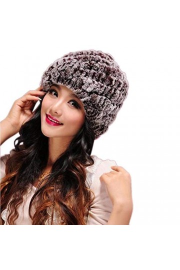 TUDUZ Femme Bonnets Bonnet Fourré Hiver pour Femme Bonnet Tricoté et Gros Pompon Coloris Taille Unique Gold Circle Doublure P