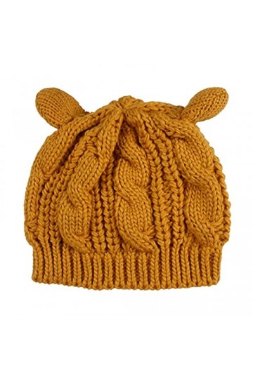 YTZL MuTze avec oreilles : bonnets en tricot pour femme | Bonnet | Bonnet en tricot fin | Bonnet pour fille | Bonnet bouffant
