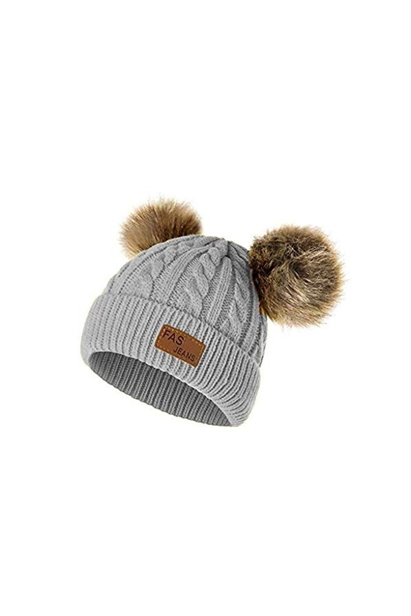 Chapeau dhiver tricoté pour femme - Bonnets classiques doublés - Chaud - Unisexe - Coupe-vent - Bonnet tricoté - Pour femme 