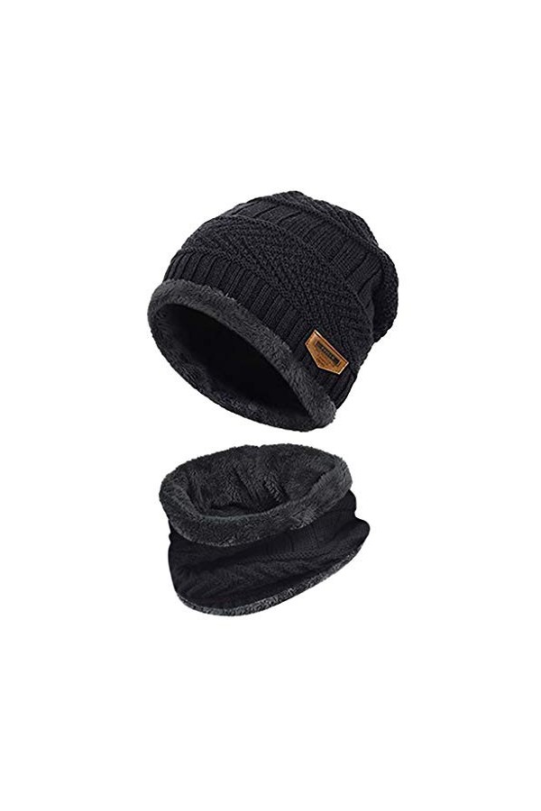 Bringbring Hiver Chaud Bonnet,Tricoté Bonnet Et Ensembles De Cache,Bonnet Tricoté Flexible Bonnet dhiver Chaud pour Femme av
