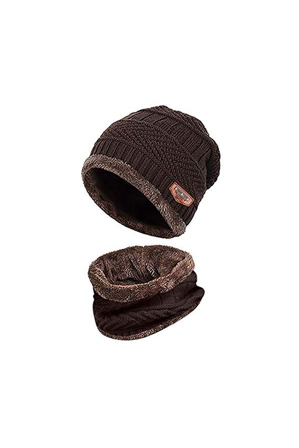 Bringbring Hiver Chaud Bonnet,Tricoté Bonnet Et Ensembles De Cache,Bonnet Tricoté Flexible Bonnet dhiver Chaud pour Femme av