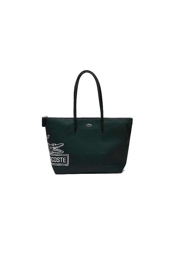 Lacoste grand sac cabas L.12.12 Concept Seasonal Femme Sinople Blanc