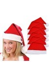 5 PièCes Unisexes Femme Homme NoëL Rouge Bonnet Nouveauté Mode Fashion Chapeau pour NoëL Carnaval Taille Unique, Rouge 