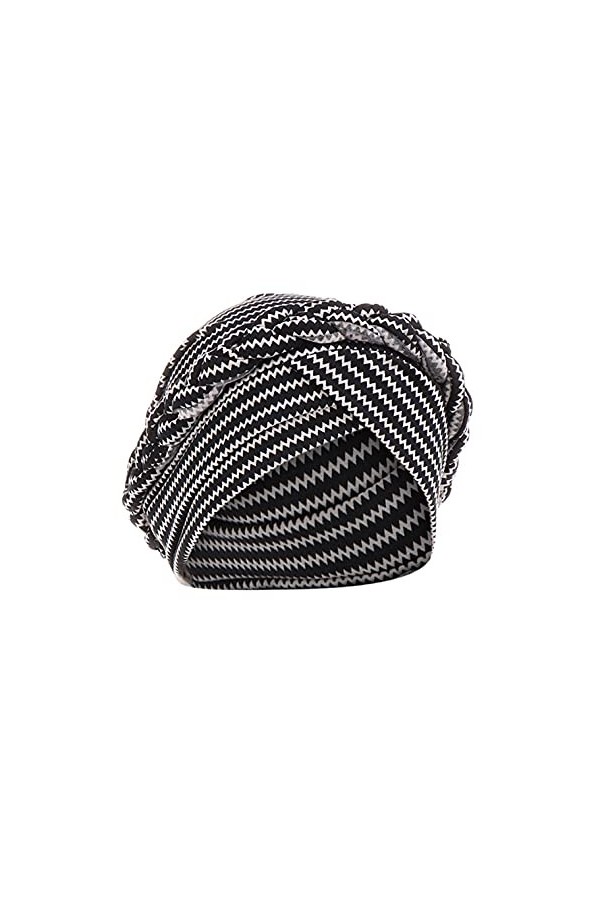 KPPONG Chapeau Musulman à écharpe Tressée Chapeau Enveloppant Pull-Over pour Femme À Enfiler Bonnet de Nuit Chimio