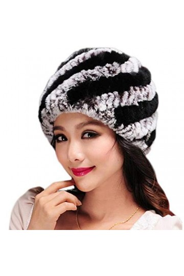 TUDUZ Femme Bonnets Bonnet Fourré Hiver pour Femme Bonnet Tricoté et Gros Pompon Coloris Taille Unique Gold Circle Doublure P