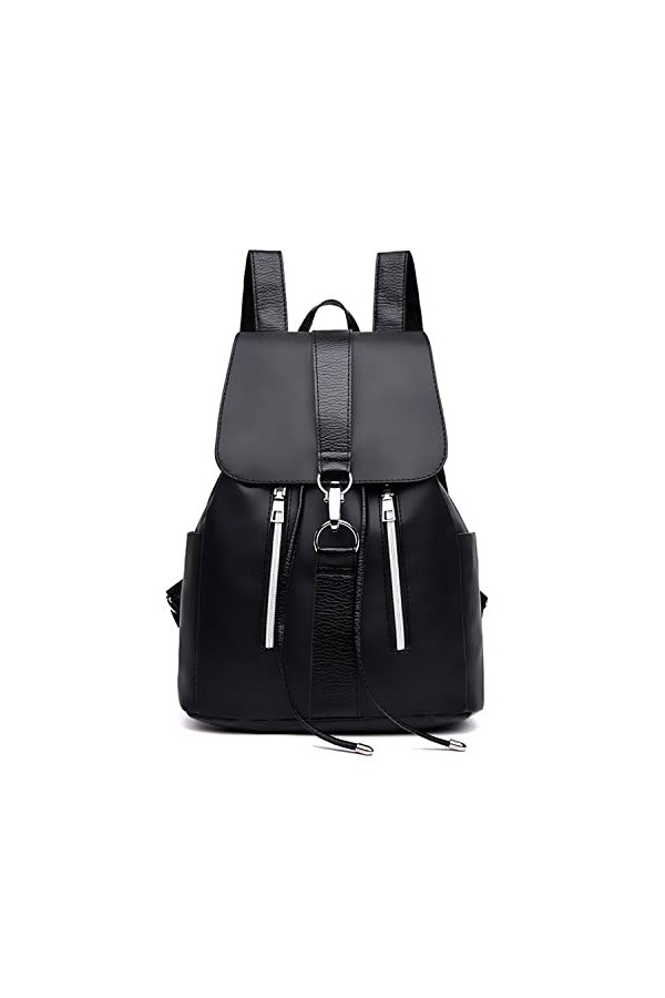 Sac a Dos Femme, Sac à Main Portés Dos Fille Mini Antivol Imperméable Sacs à Dos Voyage en Nylon, Sac d’école en Cuir PU Déco