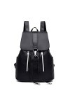 Sac a Dos Femme, Sac à Main Portés Dos Fille Mini Antivol Imperméable Sacs à Dos Voyage en Nylon, Sac d’école en Cuir PU Déco