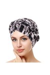 KPPONG Bonnet Turbans Fouet tresser pour Femmes Doux Turban Plissé Noué à la Mode Bonnet Headwrap Turban Chapeau de Sommeil