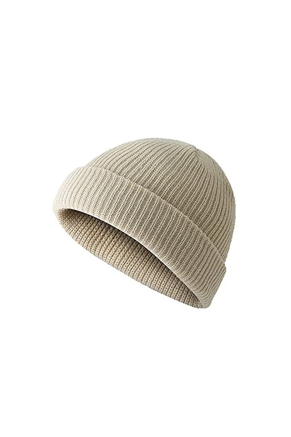 Qixiu Bonnet léger en jersey - Bonnet en laine - Pour femme - Chaud et doux - Bonnet dhiver, c, taille unique