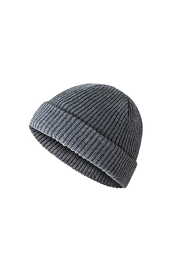 Qixiu Bonnet léger en jersey - Bonnet en laine - Pour femme - Chaud et doux - Bonnet dhiver, c, taille unique
