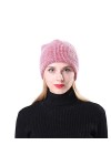 Femmes Chapeau Chic Hiver Chaud Plus Velvet Crochet Tricot Bonnet Coupe-Vent Chapeau en Laine Sexy Mode Confortable Ski Chape