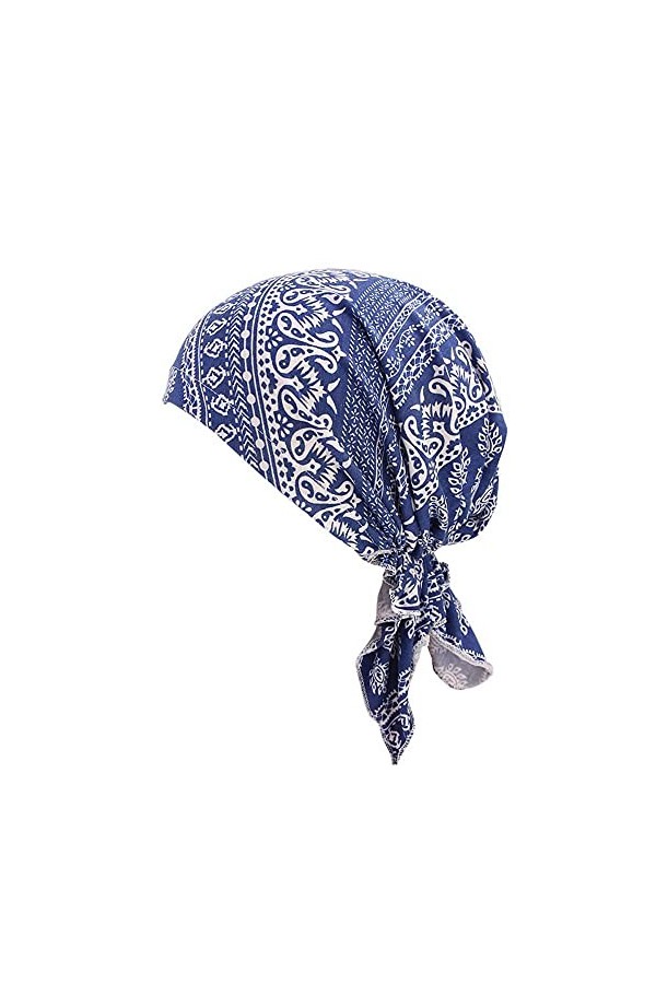 KPPONG Bonnet Imprimé Chapeau Bandeau pour Femmes La Chimio Turban Calot Cheveux Longs Chapeau Élastique Extérieur