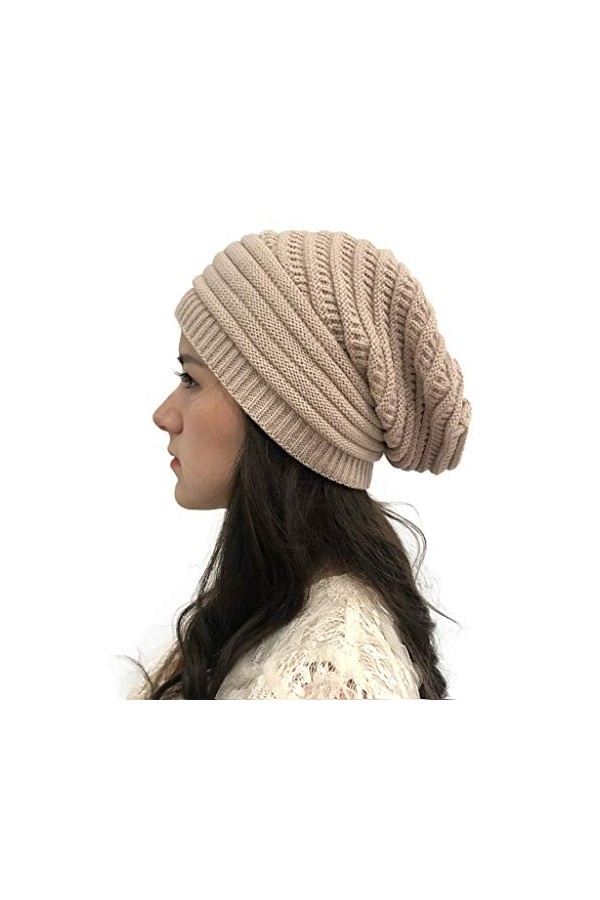 yhgpom Bonnet Automne Hiver Chapeau Tricoté Homme Slouchy Beanie Hats, Femmes Bonnet Beanie Chaud en Maille Fine avec Motif t