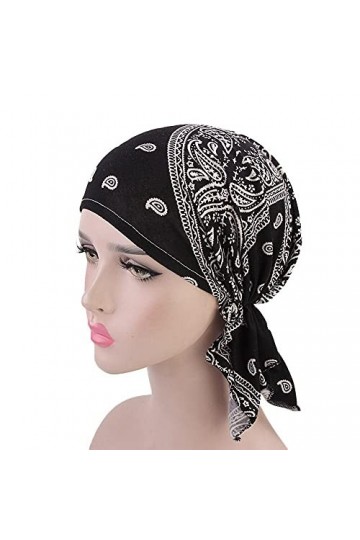 KPPONG Bonnet Imprimé Chapeau Bandeau pour Femmes La Chimio Turban Calot Cheveux Longs Chapeau Élastique Extérieur