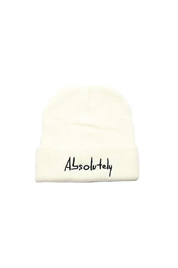 BOTCAM Cap City Mode Tricoté Hiver Laine Unisexe Bonnet Chaud Casquettes Baseball Cap Vin Rouge, Noir , taille unique