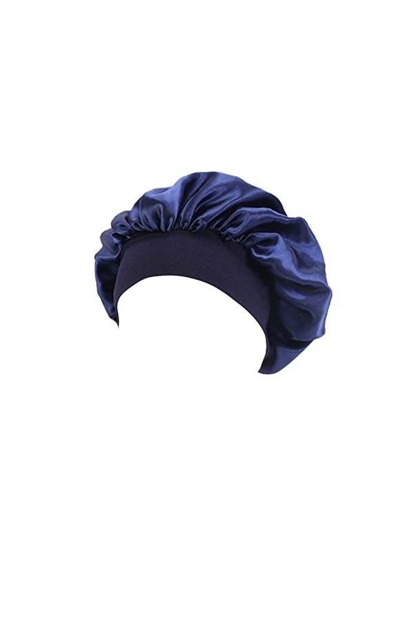 HHSclothing Bonnet Oreille Homme Mode Femmes Perles Tresse Chapeau à Volants Cancer Wrap Cap Sommeil Casquettes Satin doublé 