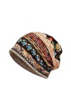 TUDUZ Femmes Slouch Bonnet Tricot Béret Côtelé Bouffant Calotte Hiver Été Chapeaux Café，Taille Unique 