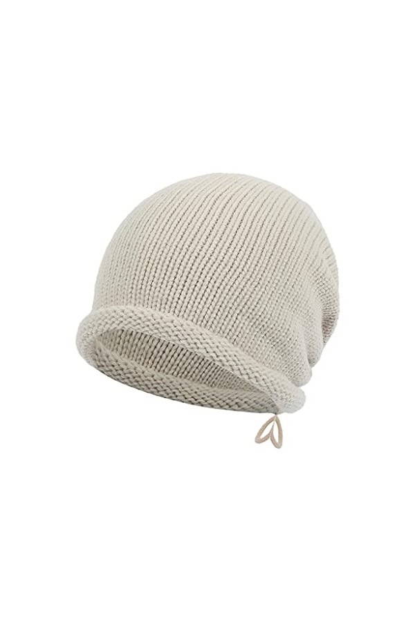 KPPONG Bonnet Chapeau à Cordon Femmes Hommes pour les Sorties en Plein Air Hiver Chaud Tricoté Coton Élastique Bonnet Couleur