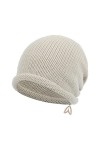 KPPONG Bonnet Chapeau à Cordon Femmes Hommes pour les Sorties en Plein Air Hiver Chaud Tricoté Coton Élastique Bonnet Couleur