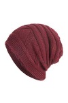 Susenstone Chaud Bonnet De Fin Crochet Tricot Motif De Tresse Doublure en Polaire TrèS Doux,Unisexe Confortable Ski Chapeau S