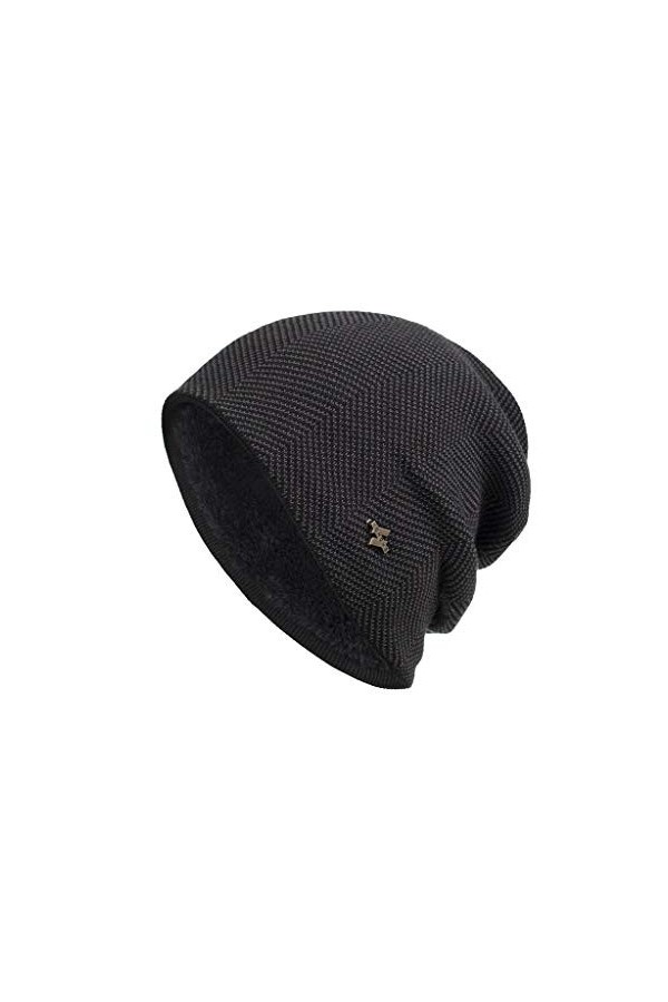 KPPONG Bonnet Chapeau Doux Femmes Hommes Tricoté Coton Élastique Unisexe Hiver Chaud Couleur Unie Super Doux Slouchy Turban C