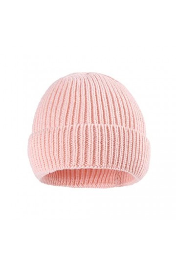 IQYU Écharpe en laine rouge pour femme automne et hiver couleur unie enfants tricoté parent-enfant bonnet tricoté chaud en la