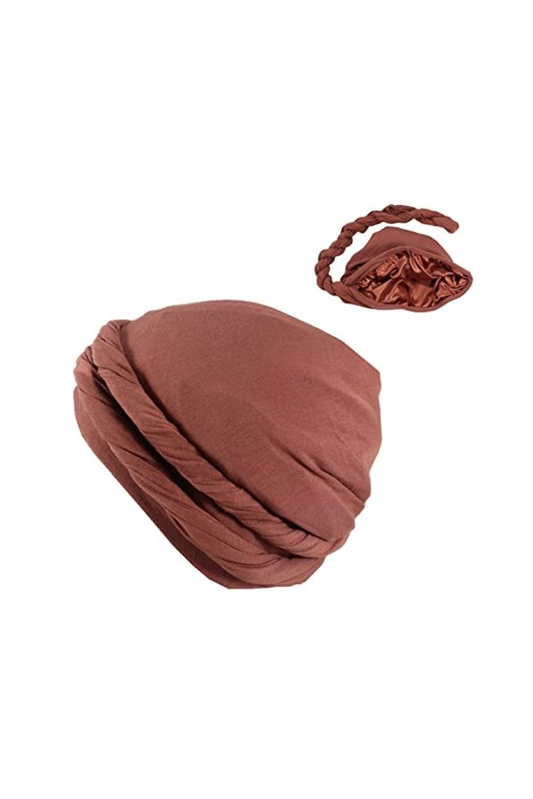 Style Y2 2023 - Chapeau vintage doublé de soie pour homme et femme - Double couche réglable en coton satiné - Bonnet vintage 