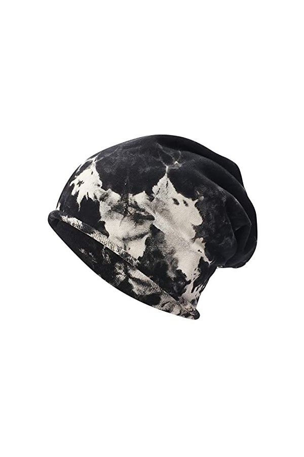 Tie Dye Bonnet pour homme en laine mérinos | Bonnet de course | Bonnet en tricot hip-hop | Bonnet en laine mérinos | Bonnet s