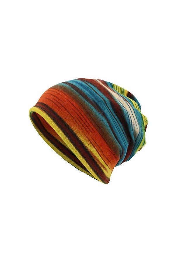 Bonnet de course pour femme - Doux - Bonnet de sport - Bonnet fonctionnel - Bonnet tricoté chaud - Casaul - Imprimé - Coupe-v