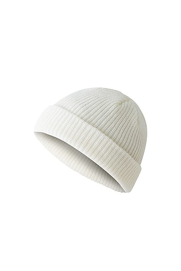 Bonnet tricoté pour homme et bonnet pour homme avec fin et chaud pour lhiver - Bleu, M, taille unique