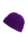 Bonnet tricoté décontracté de couleur chaude tout le jeu solide mode hiver épais bonnet hiver chapeaux hiver, lilas, taille u