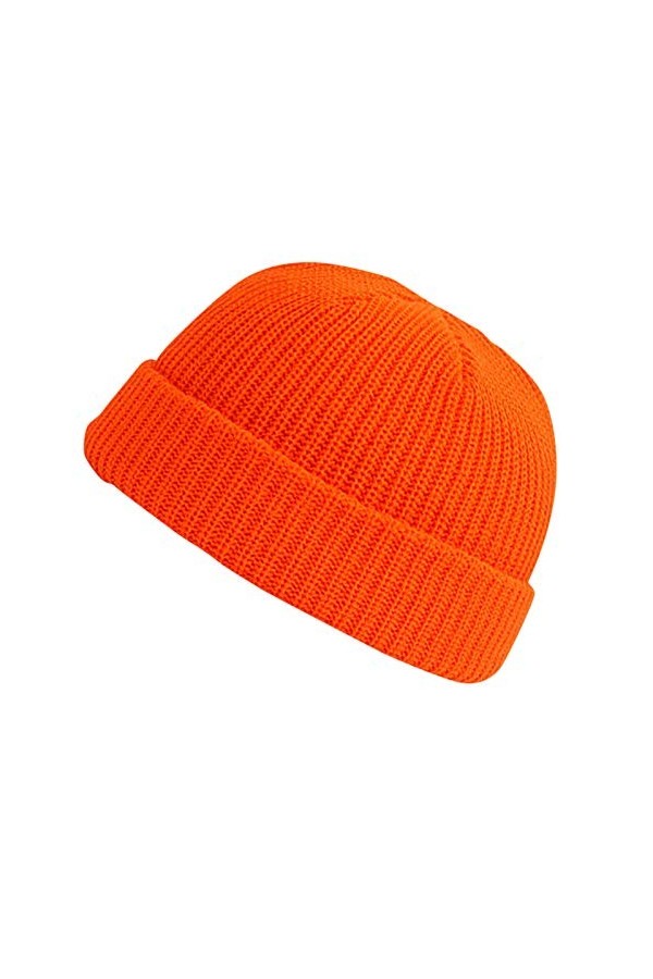 Bonnet tricoté décontracté de couleur chaude tout le jeu solide mode hiver épais bonnet hiver chapeaux hiver, lilas, taille u