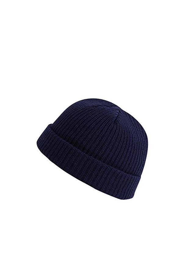 Bonnet tricoté décontracté de couleur chaude tout le jeu solide mode hiver épais bonnet hiver chapeaux hiver, lilas, taille u