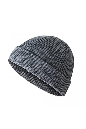 hanzhoumao Et bonnet pour homme pour femme avec faux chapeaux tricotés chauds et chapeaux tricotés Bonnet dhiver pour hommes