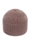 HANXIULIN Bonnet en jersey de coton pour femme - Bonnet classique en peluche - Doublure en satin - Pour lextérieur - Pour l