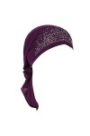 Générique Femme Bandana Pré-Noué En Coton Pour La Perte De Cheveux, La ChimiothéRapie Casquettes, Bonnets Et Chapeaux Chaud C