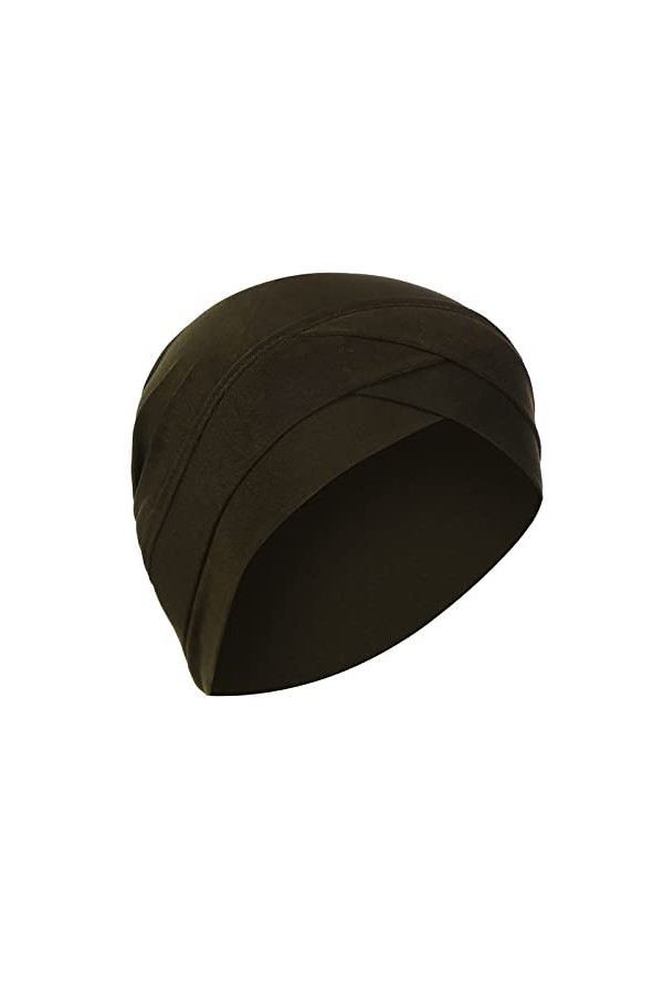 Écharpe Chapeau Enveloppement à Volants Solide Inde Turban Casquette Femmes Casquettes de Baseball Bonnet Noir Cher Wine, On