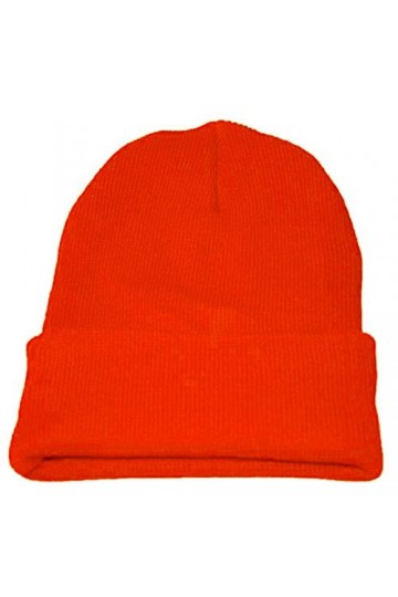 Chapeau chaud Slouchy, unisexe, hip-hiver-hop, casquettes de baseball tricotées, Orange, taille unique