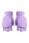 hahuha Besufy Gants dhiver pour femme en polaire corail, violet, taille unique
