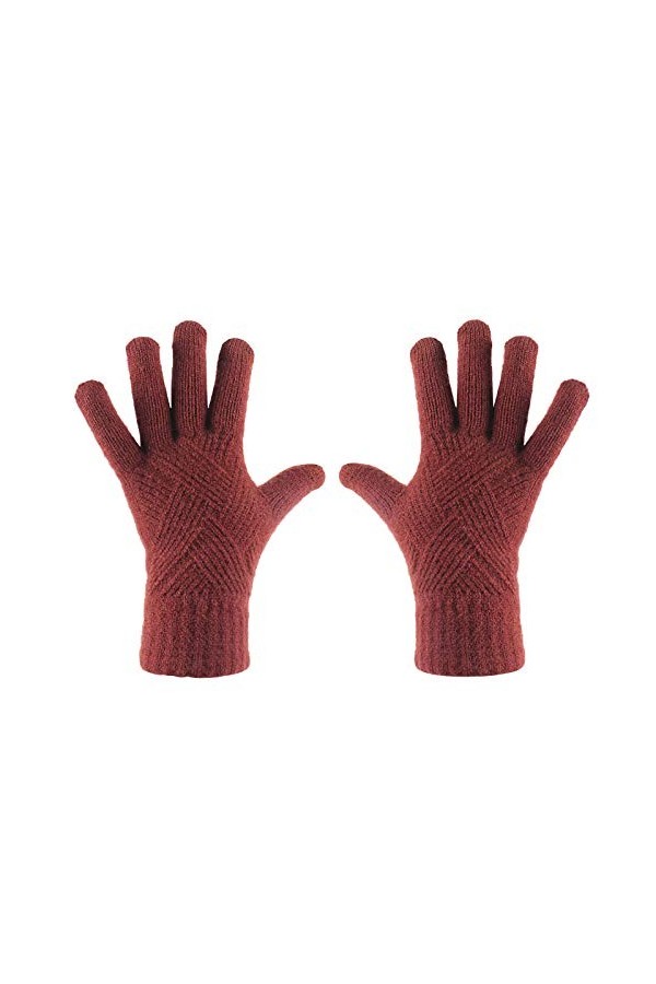 Gants dhiver extensibles pour femme - Gants pour écran tactile - Gants chauds et coupe-vent - Gants tricotés - Gants de cycl