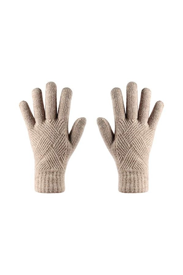 Gants dhiver extensibles pour femme - Gants pour écran tactile - Gants chauds et coupe-vent - Gants tricotés - Gants de cycl