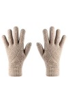 Gants dhiver extensibles pour femme - Gants pour écran tactile - Gants chauds et coupe-vent - Gants tricotés - Gants de cycl