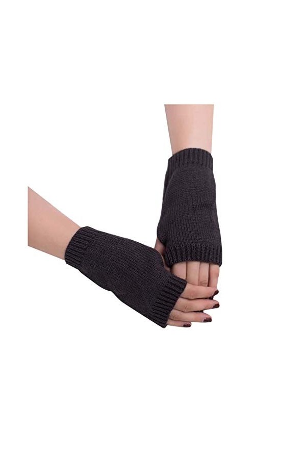 STKOOBQ Mitaines tricotées sans doigts pour femme - Chaud - Pour lhiver - Pour garder les mains chaudes et douces - Chausset