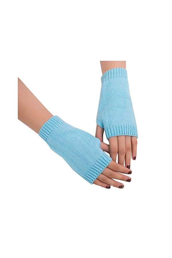 STKOOBQ Mitaines tricotées sans doigts pour femme - Chaud - Pour lhiver - Pour garder les mains chaudes et douces - Chausset