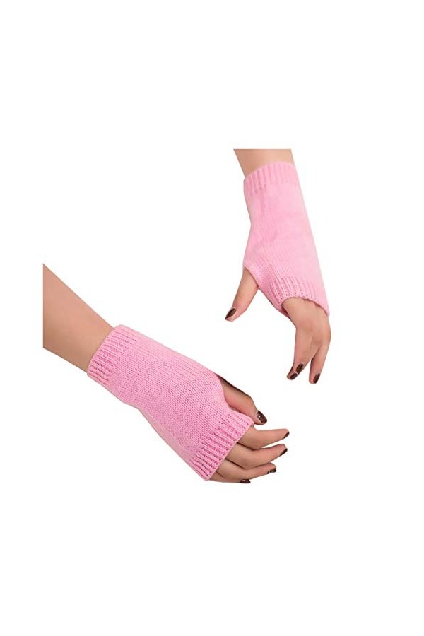 STKOOBQ Mitaines tricotées sans doigts pour femme - Chaud - Pour lhiver - Pour garder les mains chaudes et douces - Chausset