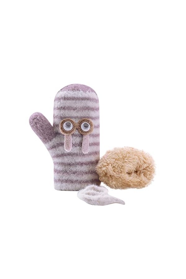 Gants moufles et gants en peluche chauds et épais pour enfants - Gants coupe-vent, rose, Taille unique