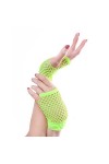 Panja Short Net Gants Résilles Mitaines Courte Extensible Blanc, Noir, Rouge, Vert, Violet, Jaune, Bleu, Orange, Rose Bleu