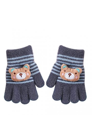 Moufles pour femme - Gants dhiver isolés par temps froid - Gants dhiver extensibles et chauds pour garçons ou filles - Gant