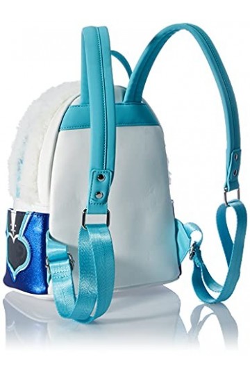Loungefly Blanc, Overwatch Mei Mini Sac à Dos pour Femme en Simili Cuir Bleu Mixte, Taille Unique